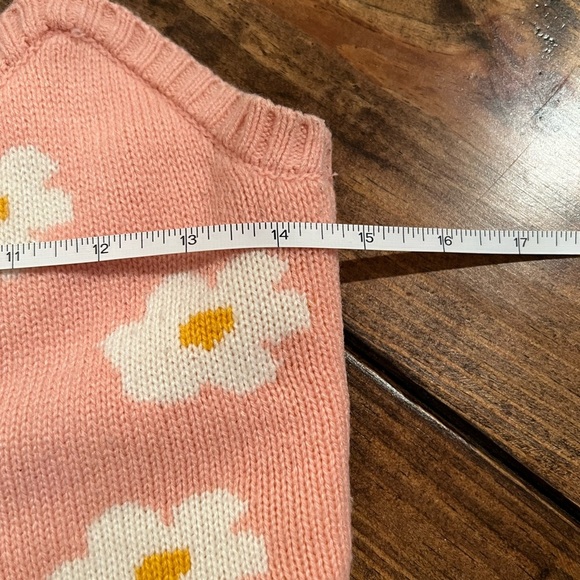 Altar’d State Floral Pink Knit Crop Top, size M, summer, midriff, pastel, GUC - Picture 4 of 6